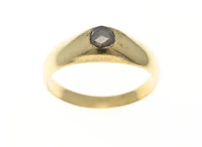 Gouden ring met oud diamant – kavel bij Twents Veilinghuis