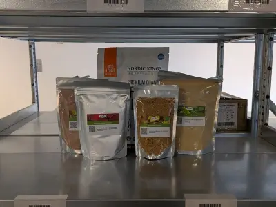 Diverse gedroogde poeders & beef bone broth, O.a. Nordic Kings, Vitanics – kavel bij Onlineveilingmeester, Groningen