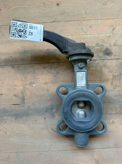 Industriële vlinderklep, FAF Armaturen, 2011-A DN50 PN16, blauwgrijs/zwart, EPDM | handbediend – kavel bij Onlineveilingmeester, Hoogeveen
