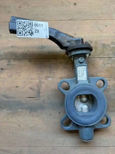 Industriële vlinderklep, FAF Armaturen, 2011-A DN50 PN16, blauwgrijs/zwart, 2016, EPDM | 08/2016 – kavel bij Onlineveilingmeester, Hoogeveen