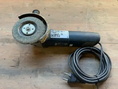 Elektrische haakse slijper, Bosch Professional, GWS 10-125, donkerblauw/zwart, M14 | met lamellenschijf – kavel bij Onlineveilingmeester, Hoogeveen