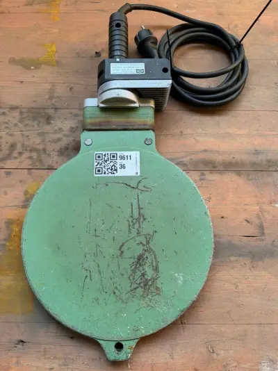 Industriële hijsmagneet, WIDOS, H2000E, groen/grijs, ronde magneetplaat – 230 V – kavel bij Onlineveilingmeester, Hoogeveen