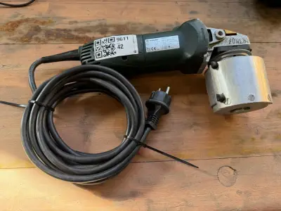 Haakse slijper, Metabo, WE 9-125 Quick, groen/zilver, 2002, 900 W – 125 mm – met hulpstuk – kavel bij Onlineveilingmeester, Hoogeveen