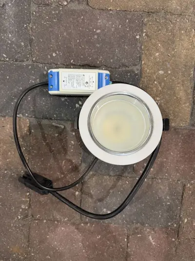 6x Ronde LED-inbouwspot, LED spot met losse driver, wit – kavel bij Onlineveilingmeester, Hoogeveen