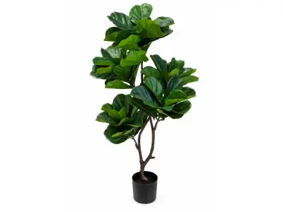 2x 155cm Real touch fiddleleaf tree x 70 lvs in plastic pot – kavel bij XL Auctions