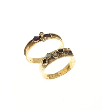 2 Gouden ringen, oud model – kavel bij Twents Veilinghuis