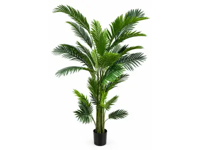 2x 240cm Real touch palm tree in plastic pot – kavel bij XL Auctions