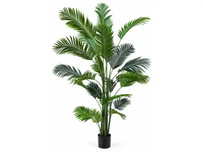 2x 225cm Real touch palm tree in plastic pot – kavel bij XL Auctions