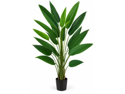 2x 175cm Real touch strelitzia tree x 26 lvs, plastic pot – kavel bij XL Auctions