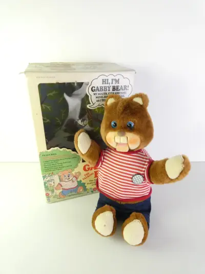 Vintage Teddy Ruxpin pratende beer/cassettespeler interactief – kavel bij De Kringwinkel, Heverlee