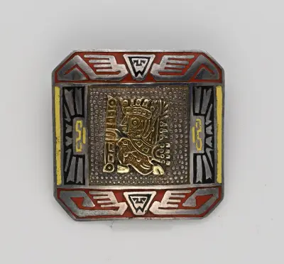 Zilver met gouden broche Peru – kavel bij Twents Veilinghuis
