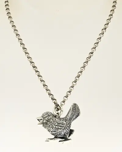 Zilveren collier met vogel – kavel bij Twents Veilinghuis