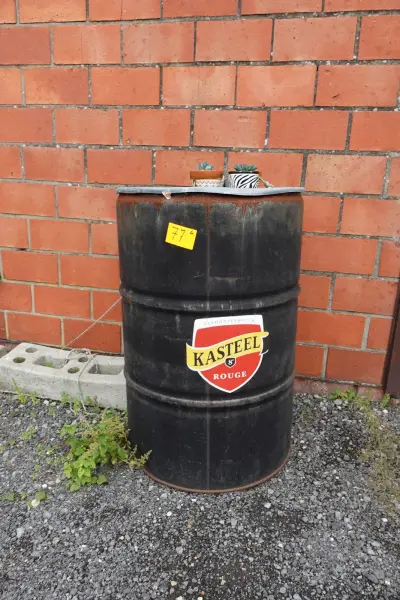 6x Metalen vat/ tafel – kavel bij Openbare Verkopen, Lochristi