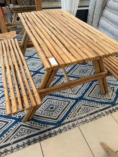 J-Line – Bamboe picknicktafel met geïntegreerde banken – kavel bij Openbare Verkopen, Blankenberge