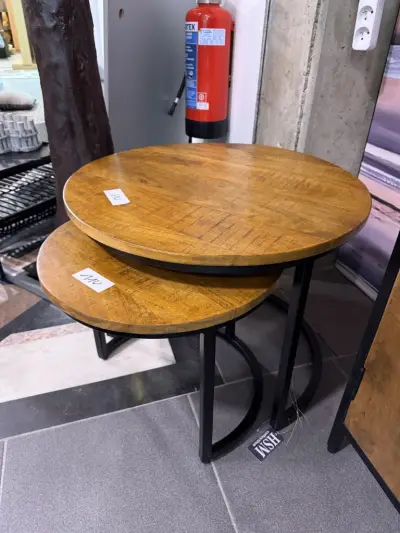 HSM set van 2 ronde salontafels – kavel bij Openbare Verkopen, Blankenberge