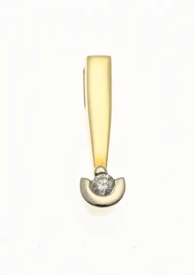 Gouden hanger diamant – kavel bij Twents Veilinghuis