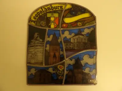 Glas-in-loodraam Leopoldsburg – kavel bij De Kringwinkel, Leopoldsburg