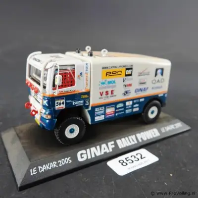Schaalmodel van de GINAF X2222 rallytruck met startnummer 564, waarmee het Ginaf Rally Power-team deelnam aan de Parijs-Dakar-rally van 2005 – kavel bij ProVeiling, Wageningen