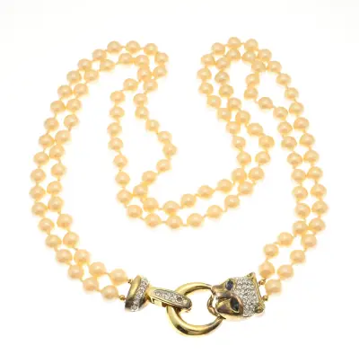 Collier van parels en panter – kavel bij Twents Veilinghuis