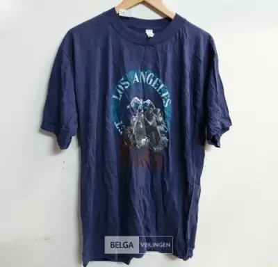 3 x T-shirt paars L met print – kavel bij Belga Veilingen, Oudsbergen