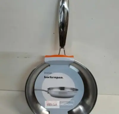 1 x Koekenpan inox 24 cm – kavel bij Belga Veilingen, Oudsbergen