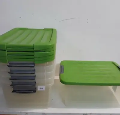 6 x Opbergdoos met deksel clip fit – kavel bij Belga Veilingen, Oudsbergen