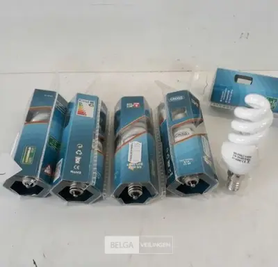 5 x Spaarlamp E14 11W mini – kavel bij Belga Veilingen, Oudsbergen