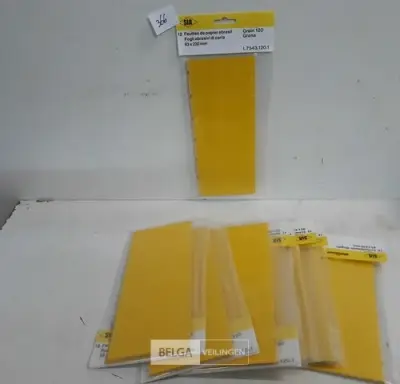 9 x Schuurstroken 93x230mm 12 vellen K120 SIA – kavel bij Belga Veilingen, Oudsbergen