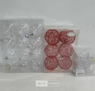 3 x Kerstballen mix – kavel bij Belga Veilingen, Oudsbergen