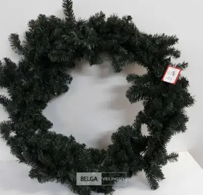 1 x Kerstkrans groen 70 cm – kavel bij Belga Veilingen, Oudsbergen