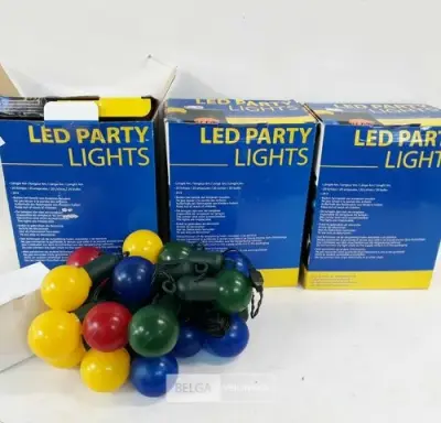 3 x Party-lights 20 LED lengte 4M – kavel bij Belga Veilingen, Oudsbergen