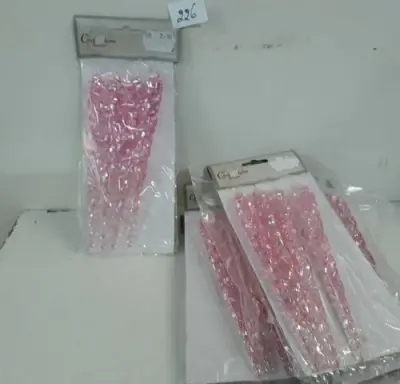 8 x Ijspegel 4 stuks roze 18 cm – kavel bij Belga Veilingen, Oudsbergen