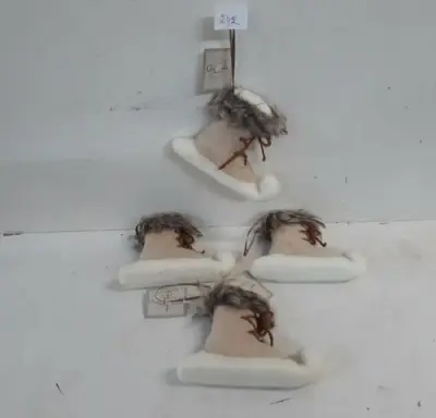 4 x Hangdeco schaats uit stof 15 cm – kavel bij Belga Veilingen, Oudsbergen
