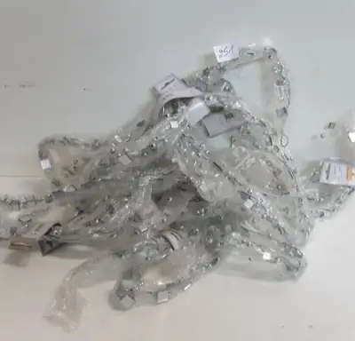9 x Guirlande zilver met spiegelplaatjes 1,5M – kavel bij Belga Veilingen, Oudsbergen