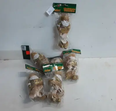 6 x Hangdeco kerstman met losse benen – kavel bij Belga Veilingen, Oudsbergen