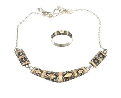 Zilver met goud choker en rng, India – kavel bij Twents Veilinghuis