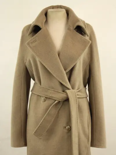 MaxMara - luxueuze lange wintermantel – 90% wol & 10% kasjmier – camelbeige – kavel bij De Kringwinkel, Antwerpen