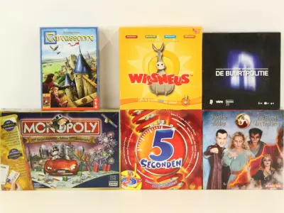 Lot van 6 gezelschapsspellen – kavel bij De Kringwinkel, Antwerpen