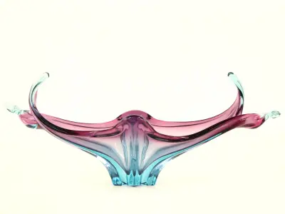 Glazen Schaal Murano Sommerso – Jaren 60/70 – kavel bij De Kringwinkel, Antwerpen