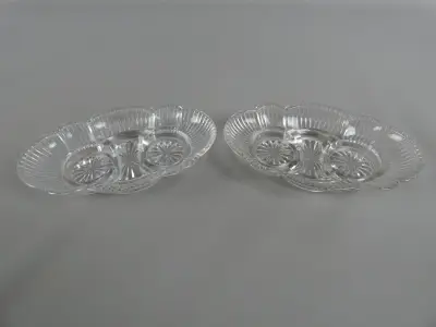 2 Val Saint Lambert peper en zout schalen – kavel bij De Kringwinkel, Diest