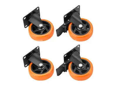 Set van 4 draaibare wielen 100 mm, 500 kg KRAFT&DELE – kavel bij Auctelia, Aye