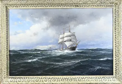 Franz Carl Herpel, Zeegezicht – kavel bij Twents Veilinghuis