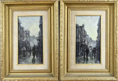 2x Naar Arntzenius, Stadsgezichten Den Haag – kavel bij Twents Veilinghuis