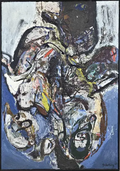 Henk Schuring, Modern abstract – kavel bij Twents Veilinghuis