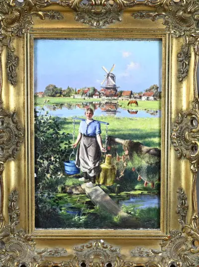 J. Miedema, Melkmeisje – kavel bij Twents Veilinghuis