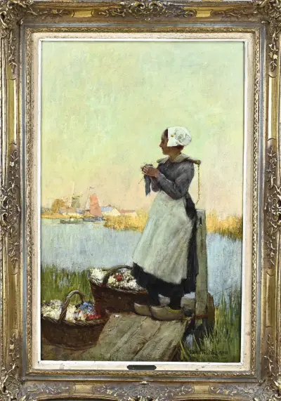 Dr. Adam E. Proctor, Bloemenmeisje – kavel bij Twents Veilinghuis