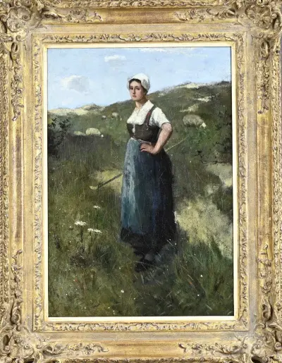 David Ludovic Artz, Boerenvrouw in de duinen – kavel bij Twents Veilinghuis