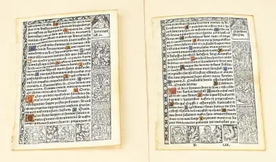 2x 16e Eeuwse bijbelpagina – kavel bij Twents Veilinghuis