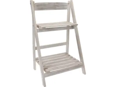 Plantenrek Whitwash Hout Opvouwbaar 32X41X66 CM – kavel bij XL Auctions