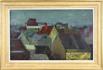 Jaap Hillenius, Stadsgezicht (van boven) – kavel bij Twents Veilinghuis
